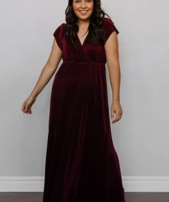 BB Custom Athena Pleated Maxi Dress | Mulberry