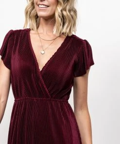 BB Custom Athena Pleated Maxi Dress | Mulberry