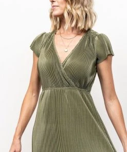 BB Custom Dresses Athena Pleated Maxi Dress | Sage