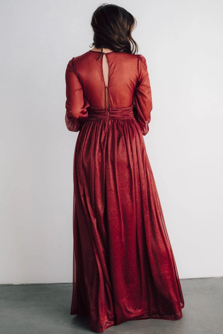 Soi Dresses Azariah Shimmer Maxi Dress | Wine 3 Soi Dresses Azariah Shimmer Maxi Dress | Wine