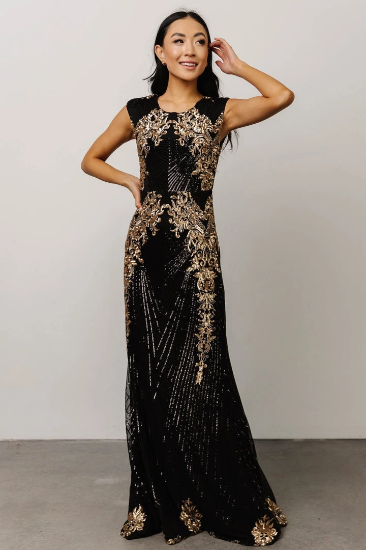 RR Azura Gown | Black And Gold 9 RR Azura Gown | Black And Gold