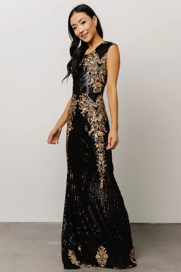 RR Azura Gown | Black And Gold 5 RR Azura Gown | Black And Gold