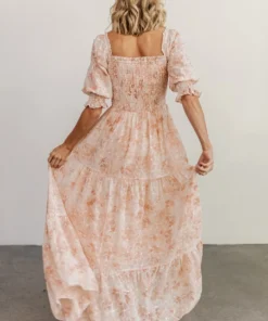 BB Custom Dresses Bailey Eyelet Maxi Dress | Apricot