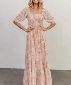BB Custom Dresses Bailey Eyelet Maxi Dress | Apricot
