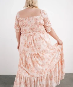 BB Custom Dresses Bailey Eyelet Maxi Dress | Apricot