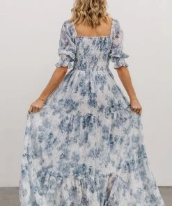 BB Custom Bailey Eyelet Maxi Dress | Blue