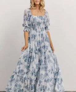 BB Custom Bailey Eyelet Maxi Dress | Blue