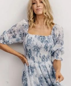 BB Custom Bailey Eyelet Maxi Dress | Blue