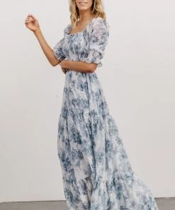 BB Custom Bailey Eyelet Maxi Dress | Blue