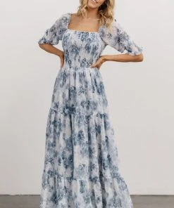 BB Custom Bailey Eyelet Maxi Dress | Blue