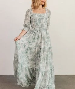 BB Custom Dresses Bailey Eyelet Maxi Dress | Sage