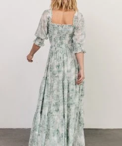 BB Custom Dresses Bailey Eyelet Maxi Dress | Sage