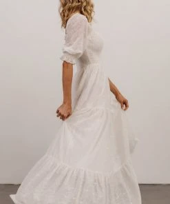 BB Custom Dresses Bailey Eyelet Maxi Dress | White