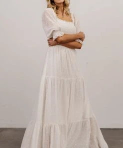 BB Custom Dresses Bailey Eyelet Maxi Dress | White