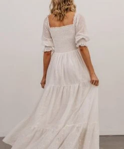 BB Custom Dresses Bailey Eyelet Maxi Dress | White