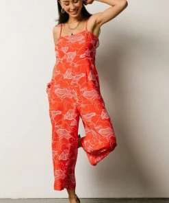 SL Barbie Jumpsuit | Red + Pink Floral