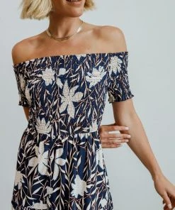 Soi Becca Smocked Maxi Dress | Navy Dresses