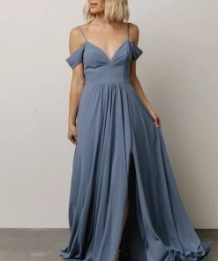 Soi Dresses Bianca Lace Maxi Dress | Dusty Blue 12 Soi Dresses Bianca Lace Maxi Dress | Dusty Blue