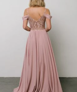 Soi Bianca Lace Maxi Dress | Dusty Rose Dresses