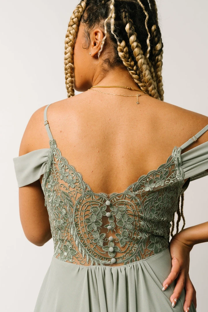 Soi Shop All Bianca Lace Maxi Dress | Dusty Sage 5 Soi Shop All Bianca Lace Maxi Dress | Dusty Sage