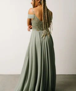 Soi Shop All Bianca Lace Maxi Dress | Dusty Sage