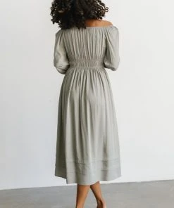 POL Dresses Bodrum Midi Dress | Dusty Sage