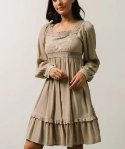 IL Brandie Embroidered Mini Dress | Natural