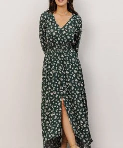 HAY Briar Maxi Dress | Green Floral Dresses