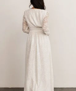 BB Custom Bridget Textured Maxi Dress | White Dresses