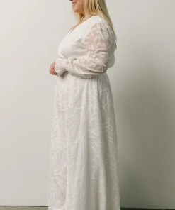 BB Custom Bridget Textured Maxi Dress | White Dresses