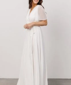 Soi Dresses Brighton Wrap Maxi Dress | Off White