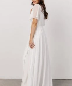 Soi Dresses Brighton Wrap Maxi Dress | Off White