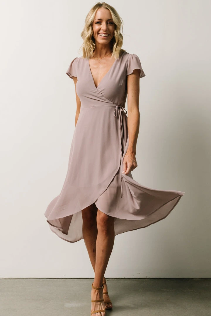 Soi Bristol Midi Wrap Dress | Dusty Lilac 2 Soi Bristol Midi Wrap Dress | Dusty Lilac
