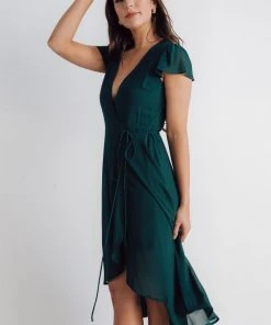 Soi Bristol Midi Wrap Dress | Emerald 14 Soi Bristol Midi Wrap Dress | Emerald