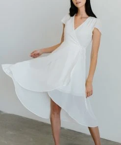 Soi Bristol Midi Wrap Dress | Off White Dresses