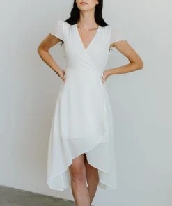 Soi Bristol Midi Wrap Dress | Off White Dresses