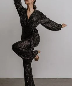 RR Brussels Sequin Jumpsuit | Black