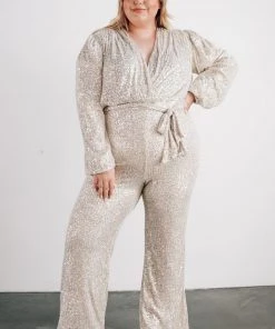 RR Brussels Sequin Jumpsuit | Cream