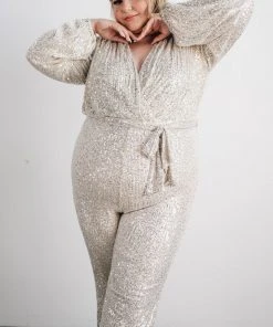 RR Brussels Sequin Jumpsuit | Cream
