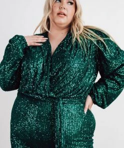 RR Brussels Sequin Jumpsuit | Green Shop By Style