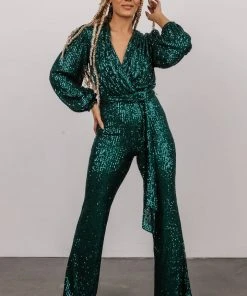RR Brussels Sequin Jumpsuit | Green Shop By Style