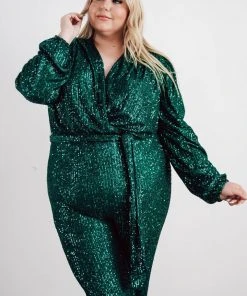 RR Brussels Sequin Jumpsuit | Green Shop By Style
