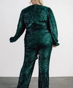 RR Brussels Sequin Jumpsuit | Green Shop By Style