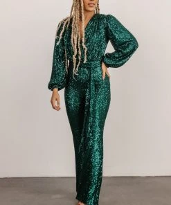 RR Brussels Sequin Jumpsuit | Green Shop By Style