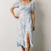 BB Custom Cadence Midi Dress | Blue Floral