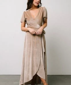 BB Custom Calvin Sparkle Velvet Wrap Dress | Shell