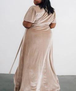 BB Custom Calvin Sparkle Velvet Wrap Dress | Shell