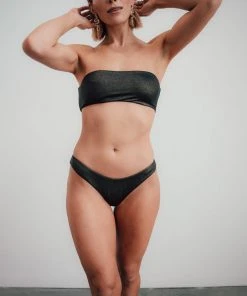 EN Swim Cancun Bikini Bottom | Black Shimmer