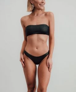EN Swim Cancun Bikini Bottom | Black Shimmer