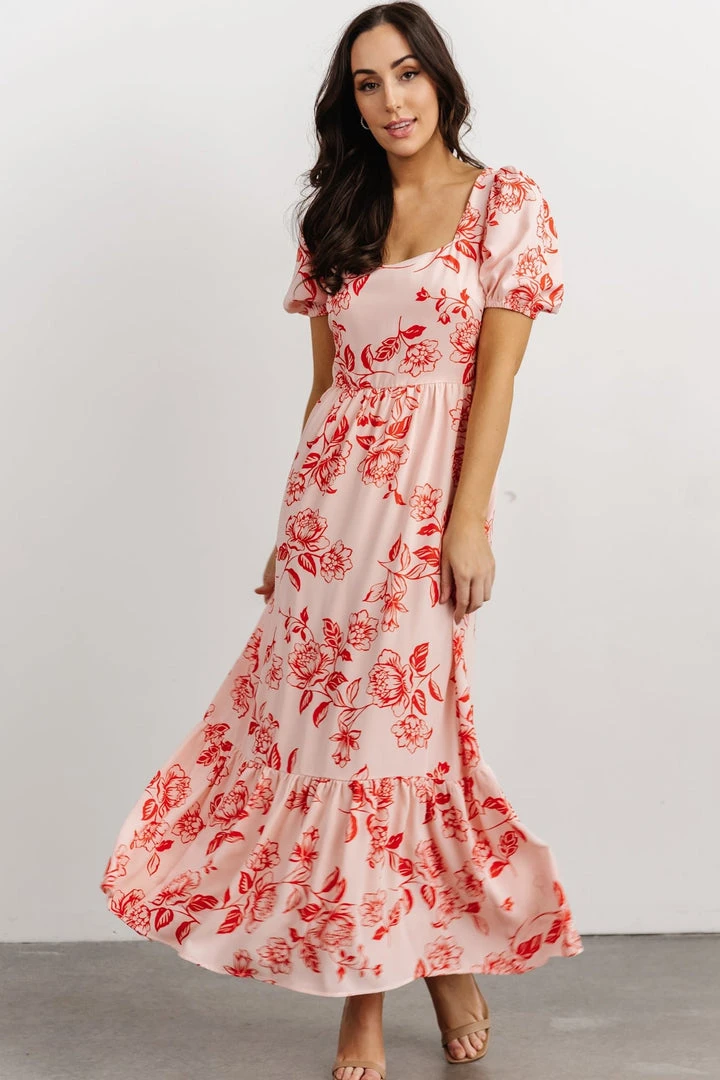 SL Candice Sweetheart Dress | Pink + Red Floral Dresses 3 SL Candice Sweetheart Dress | Pink + Red Floral Dresses